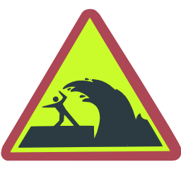 Download free pictogram triangle risk risk wind wave icon
